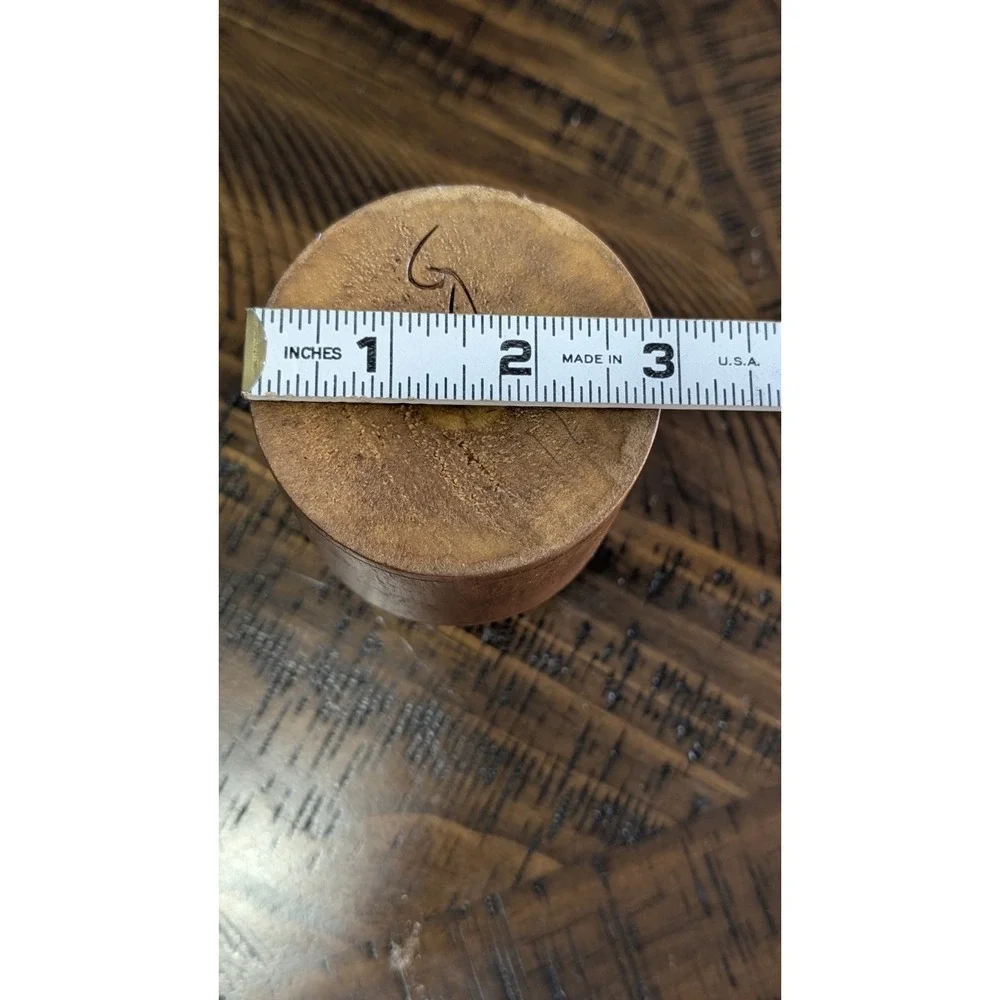 Vintage Wooden Bud Vase Hand Turned Carved Signed